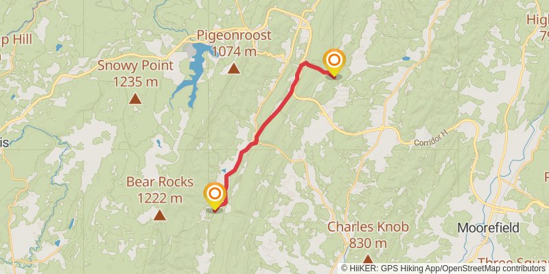 American Discovery Trail - West Virginia stage 5 Map