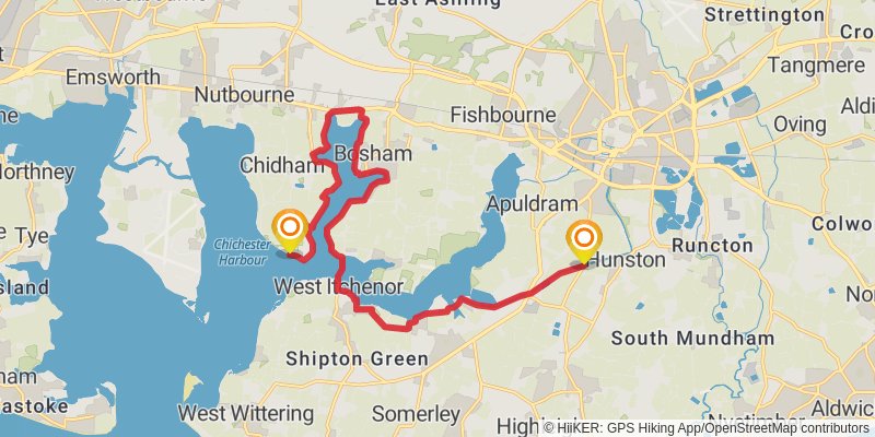 Walk from London to Portsmouth stage 9 Map