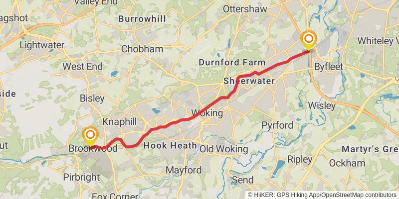 Basingstoke Canal Towpath Trail stage 3 Map
