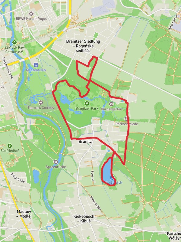 Branitzer Park and Branitzer Badesee Loop