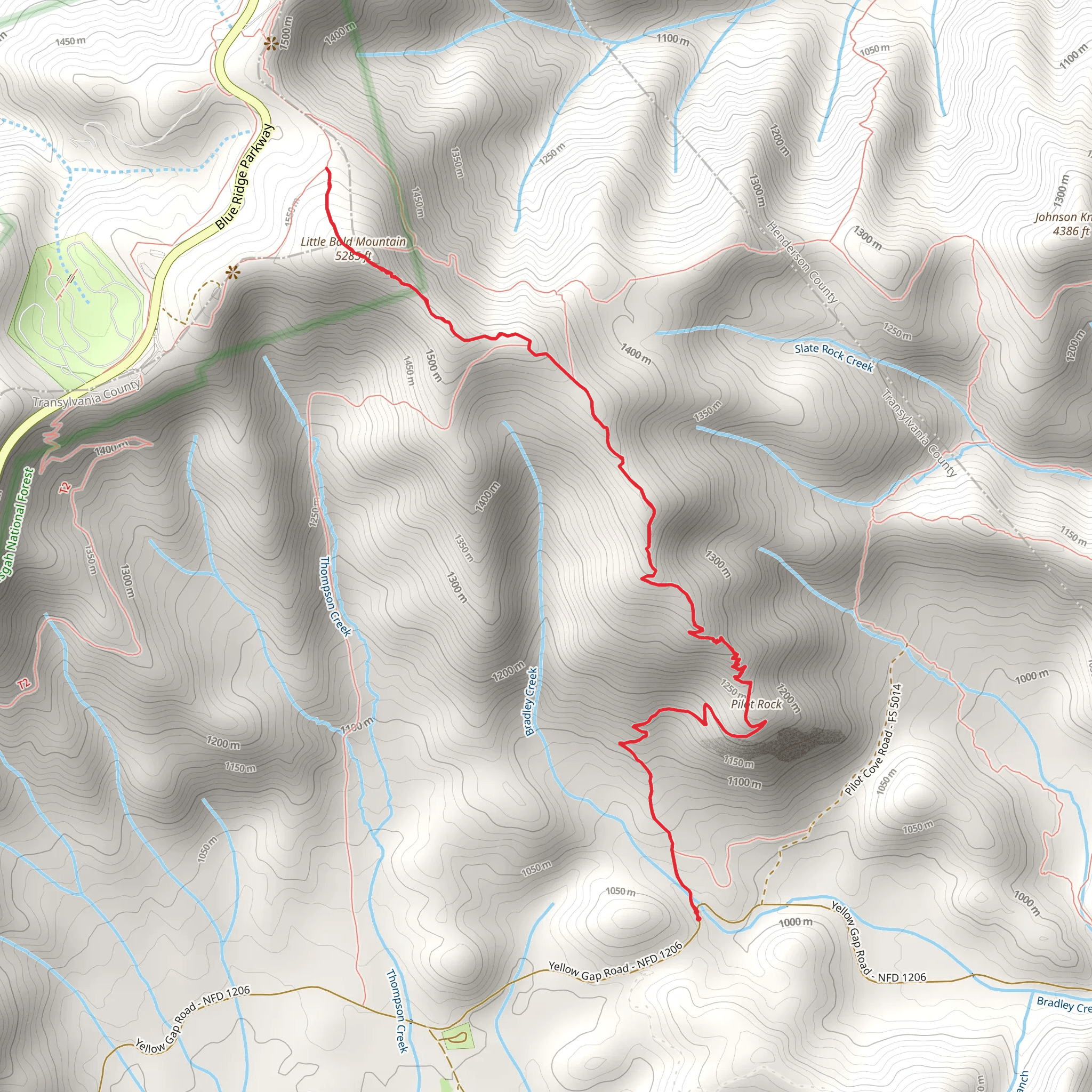 Pilot Rock Trail mobile static map