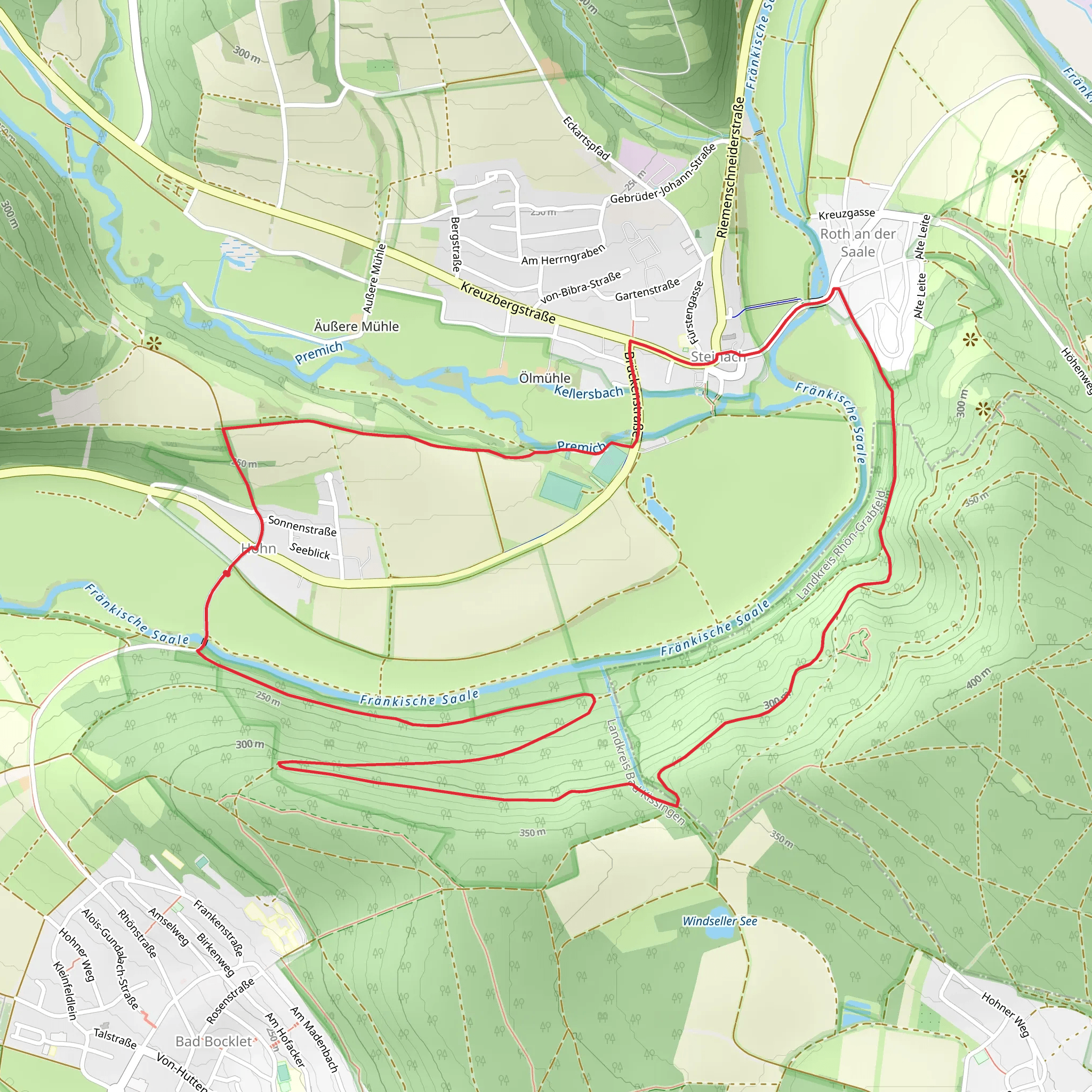 Bad Bocklet Rundweg BB7 mobile static map