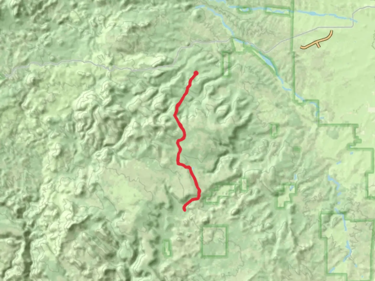 An image depicting the trail Tailhoit Mesa Trail and its surrounding area.