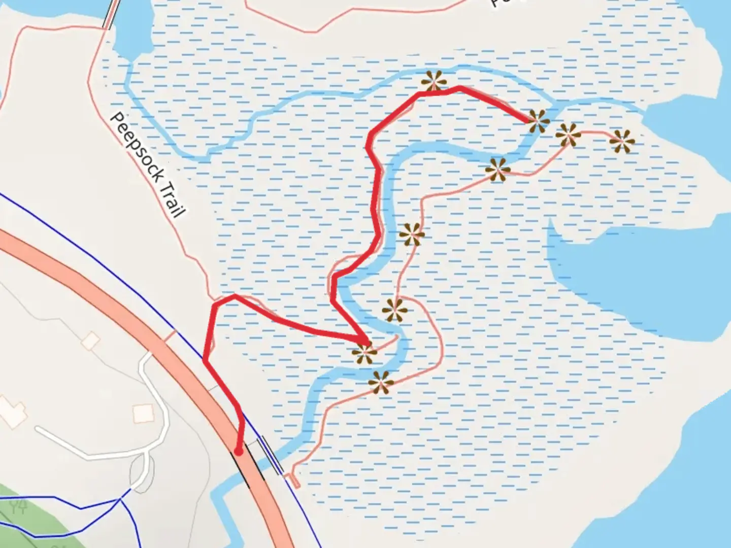 An image depicting the trail Nara Nature Park North Boardwalk and its surrounding area.