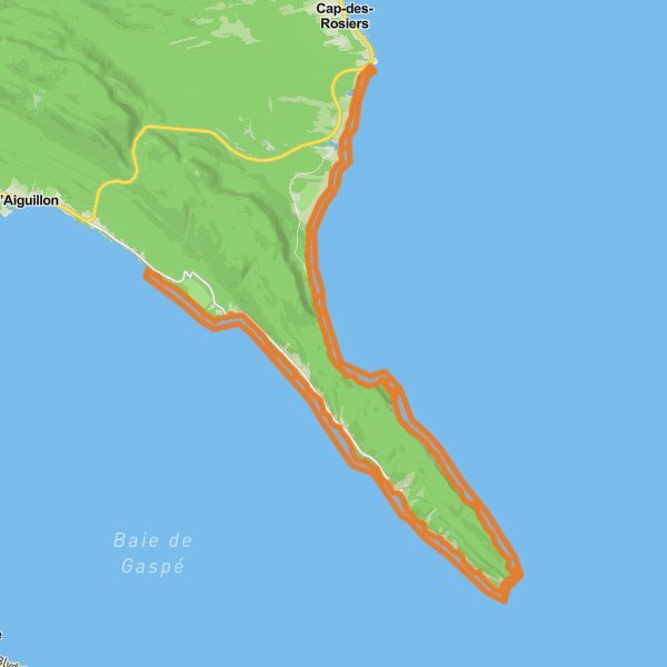 Forillon National Park of Canada mobile static map