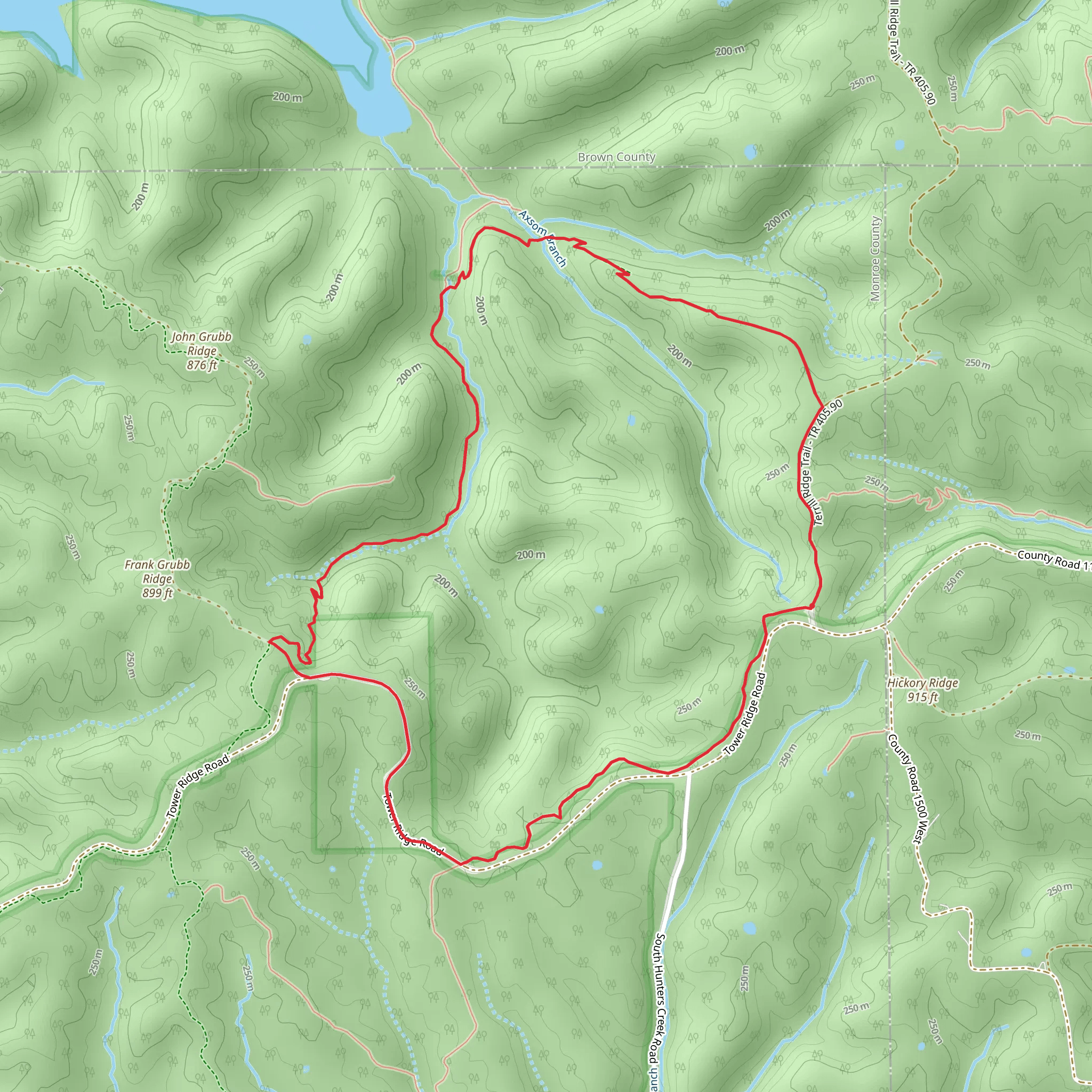 Axsom Branch Loop Trail mobile static map