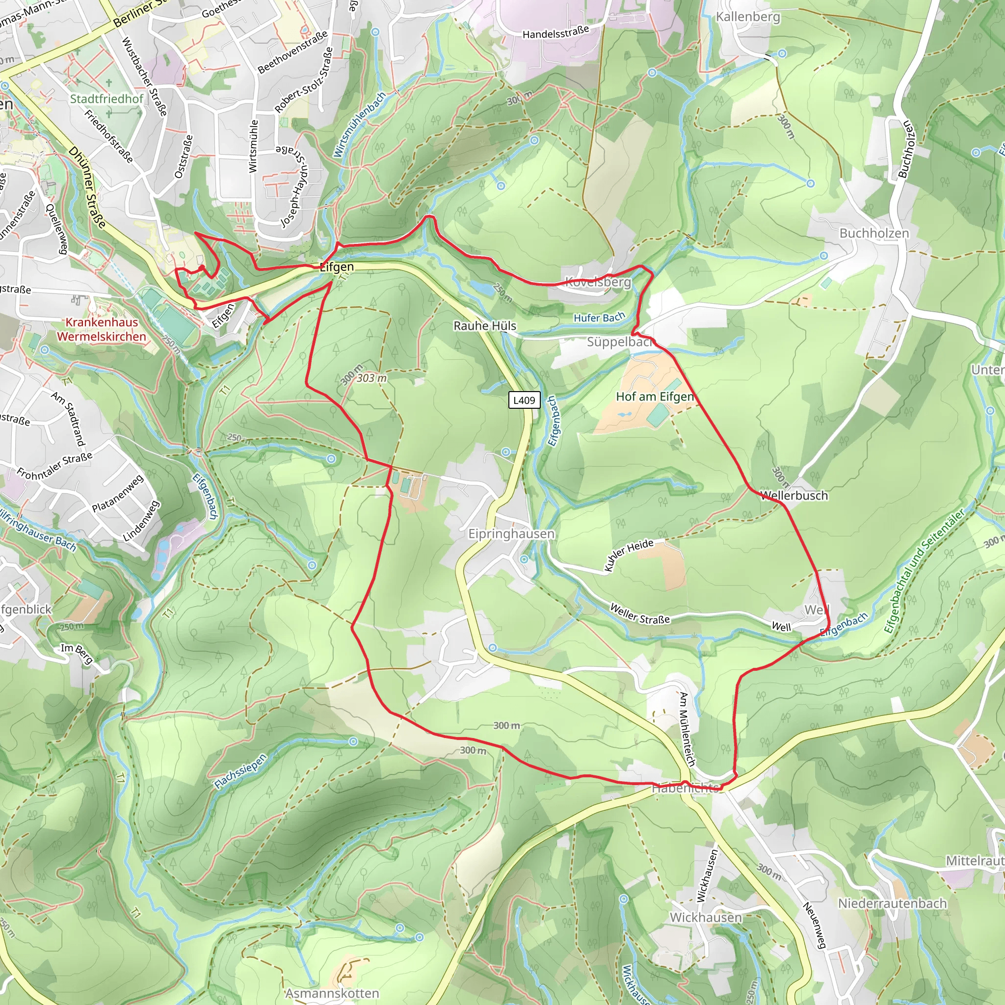 Wellerbusch Loop mobile static map