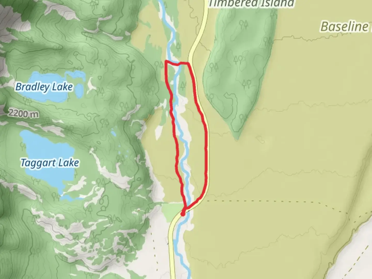 An image depicting the trail Cottonwood Creek Loop - Teton Park Road and its surrounding area.
