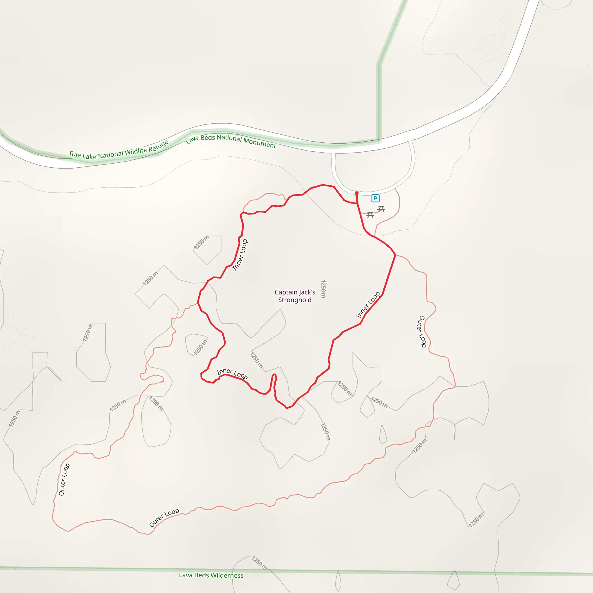 Captain Jack's Stronghold Short Loop mobile static map