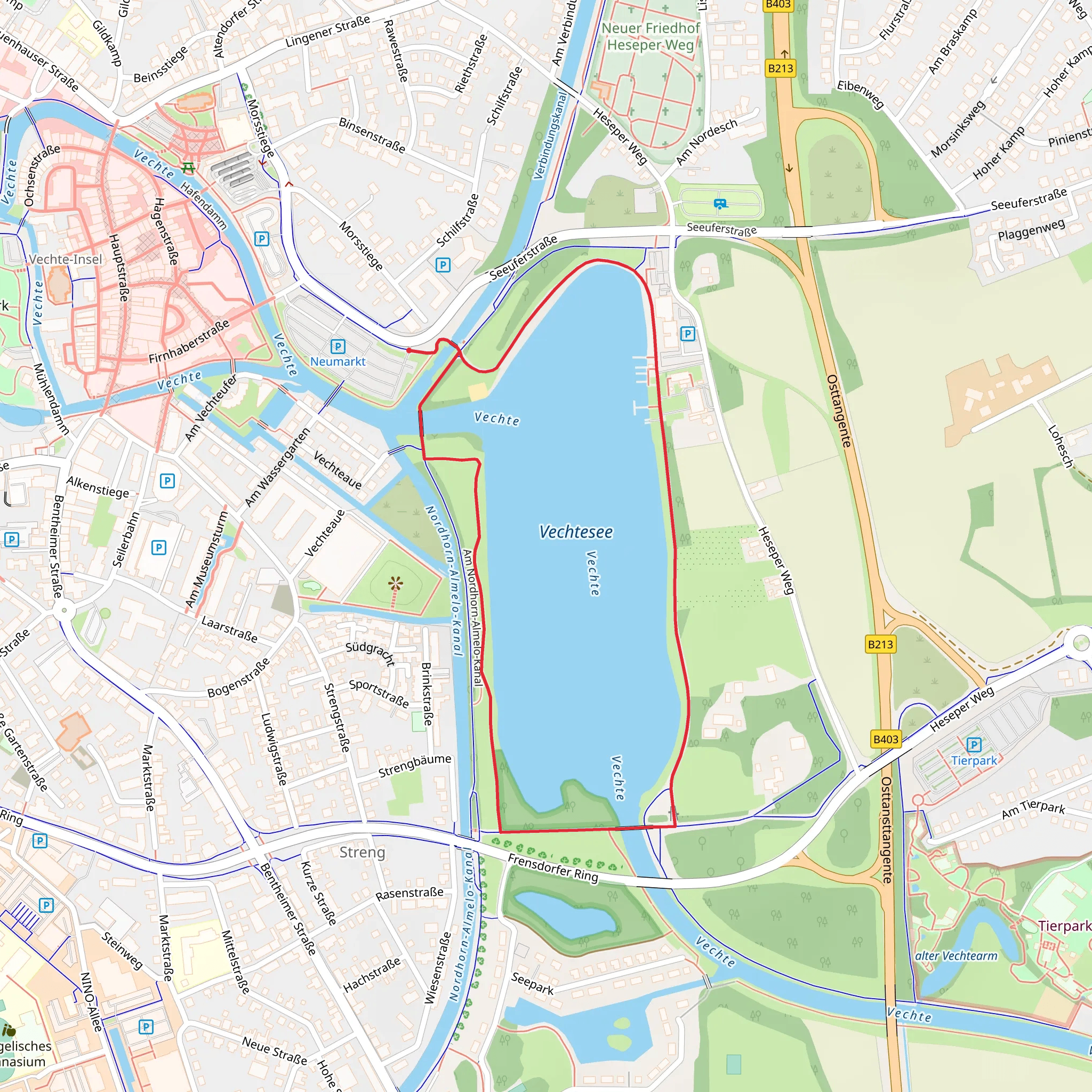 Vechtesee Loop mobile static map