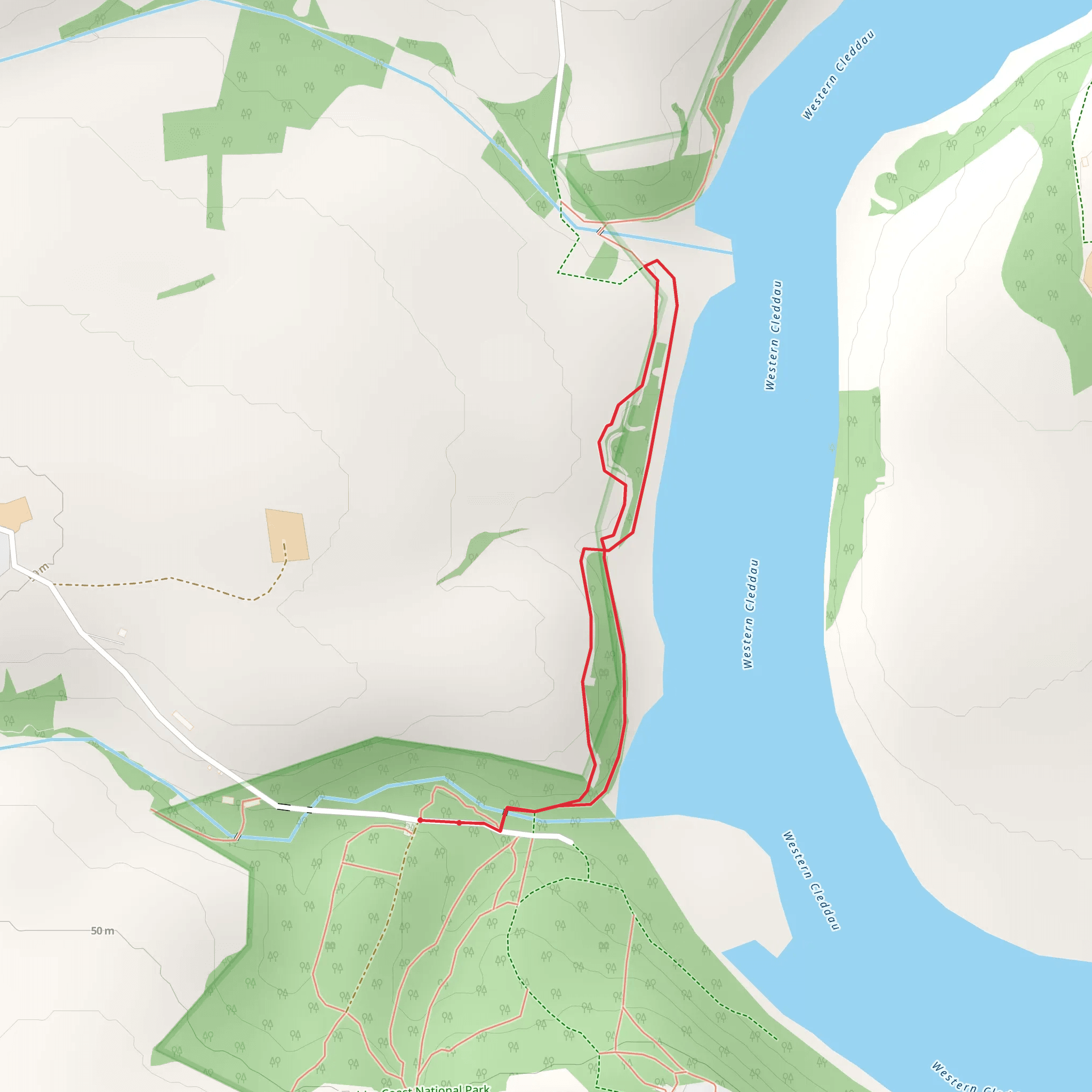 Little Milford - North Path mobile static map