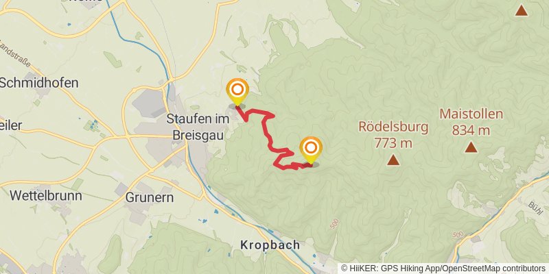 Zähringer-Wanderweg spur 1 Map