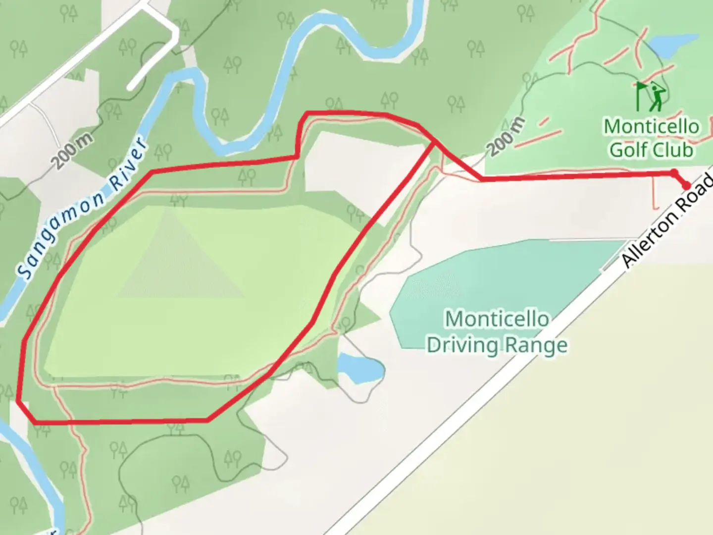 An image depicting the trail Bruce Hannon Levee Loop Trail and its surrounding area.