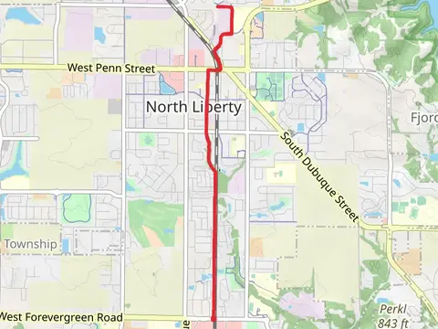 North Liberty Trail from West Forevergreen Road