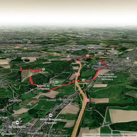 Proosdijpark and Kuil van Curfs via Herkenbergvoetpad and Heide Weg