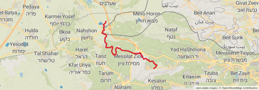 Israel National Trail stage 23 Map