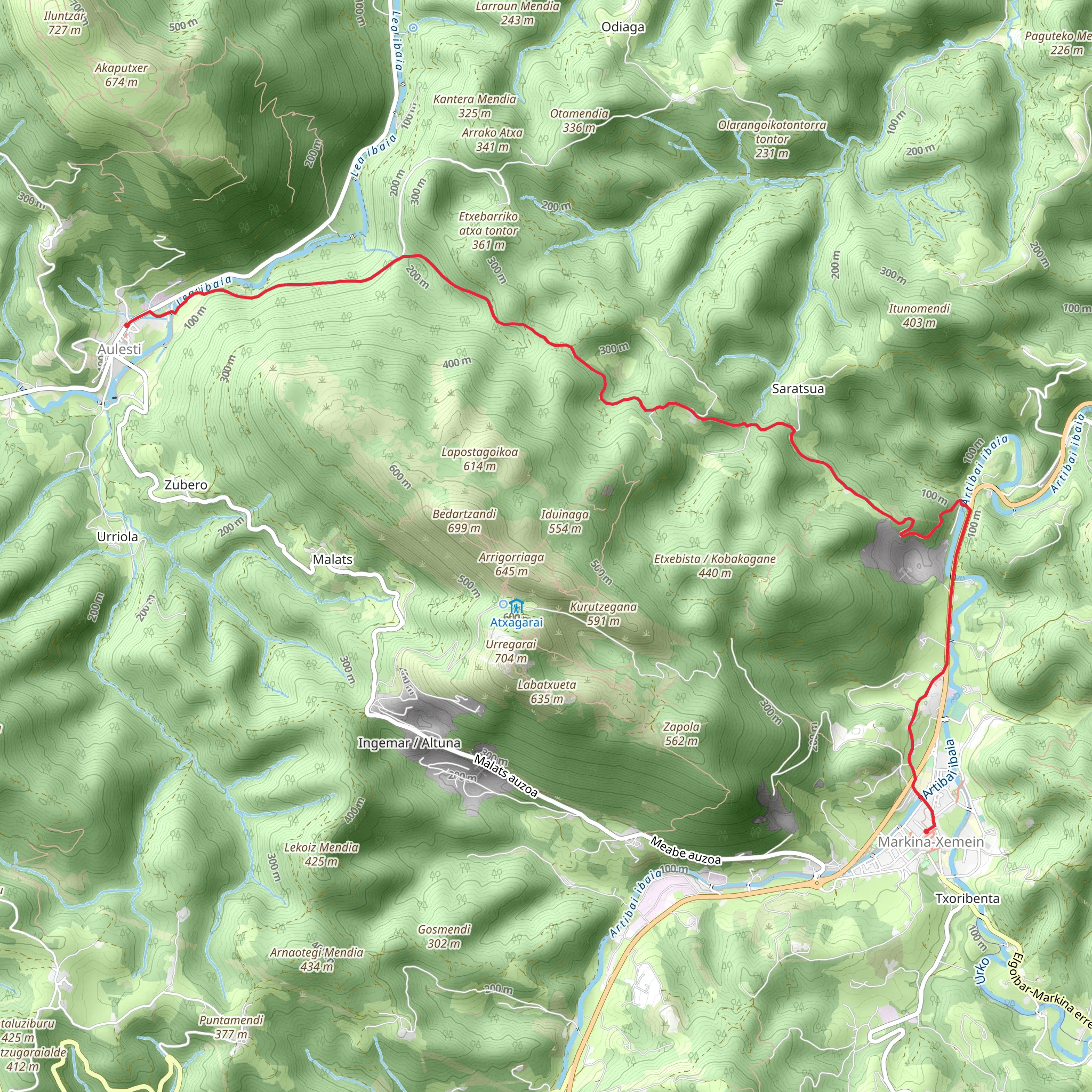Aulesti Trail PR BI 26 mobile static map