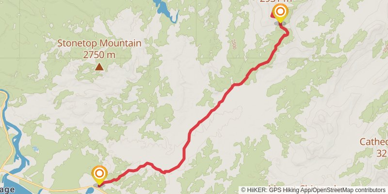Pelican Cone via Pelican Valley Trail stage 2 Map