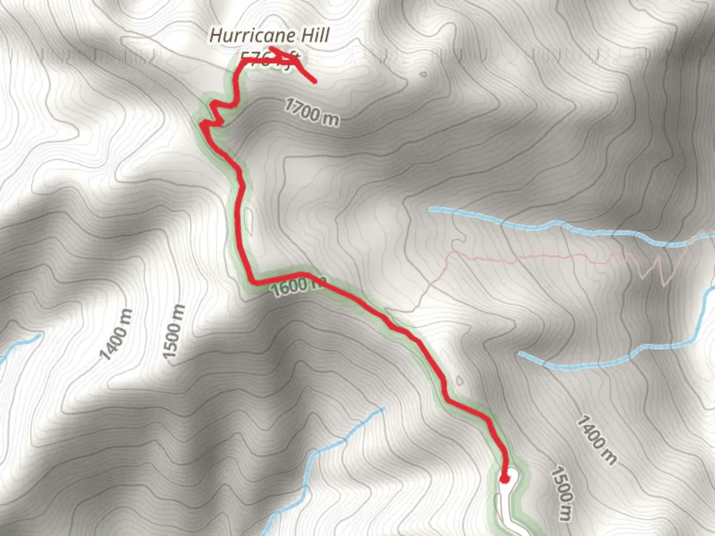 An image depicting the trail Hurricane Hill via Hurricane Hill Nature Trail and its surrounding area.