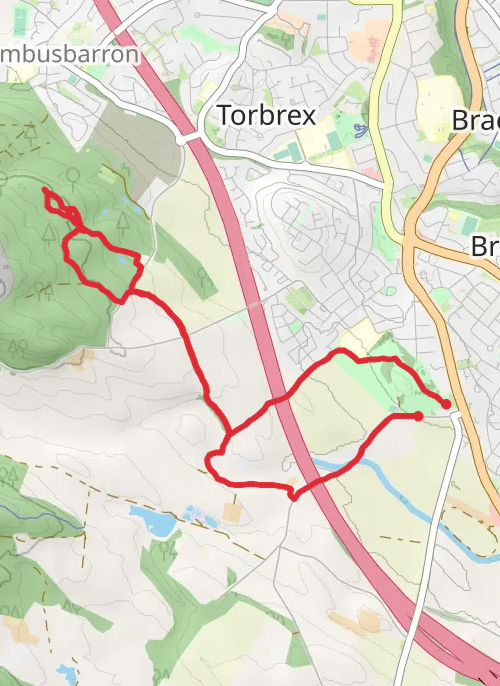 Hike on Bannockburn Visitor Centre to Polmaise Castle mobile static map