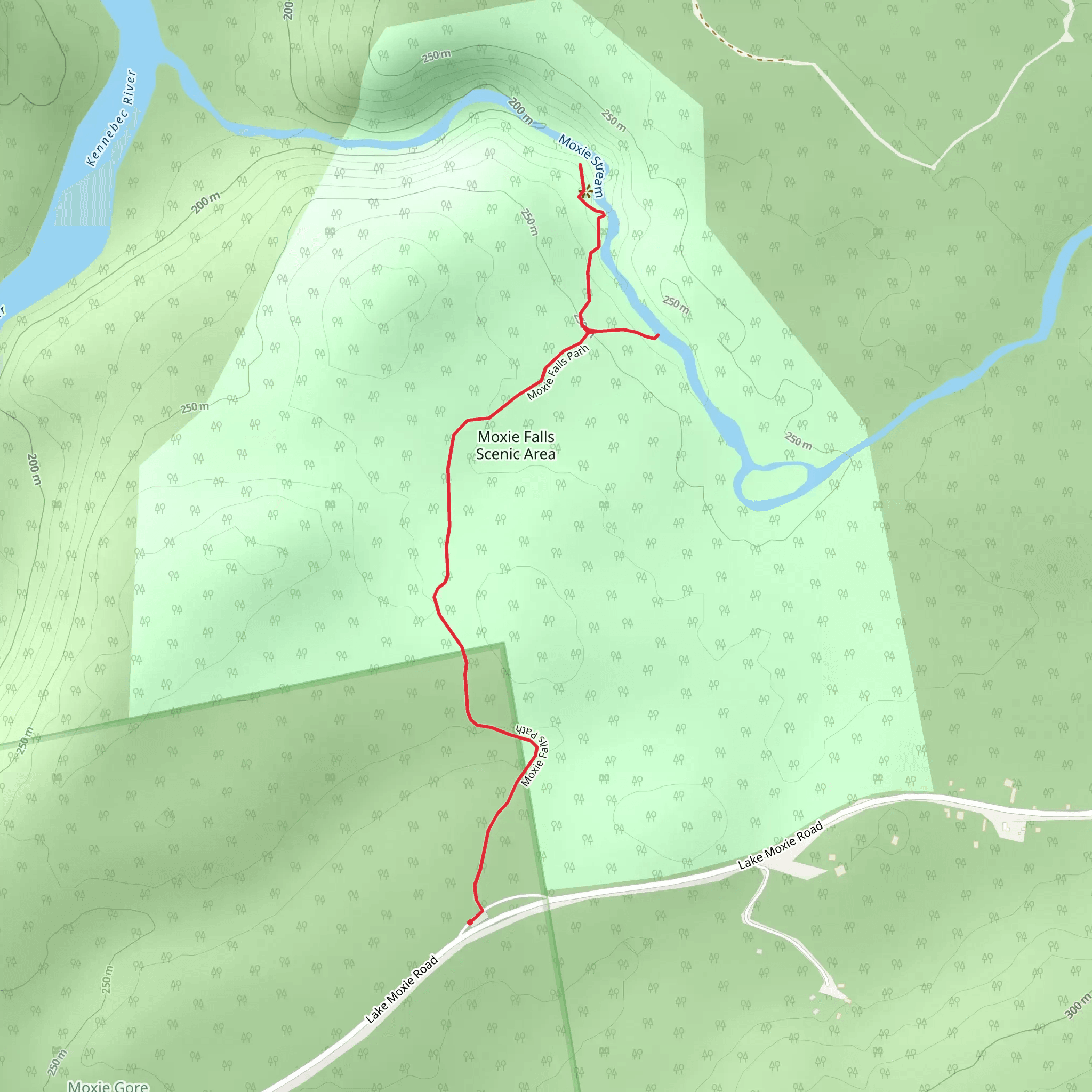 Moxie Falls Viewpoint mobile static map