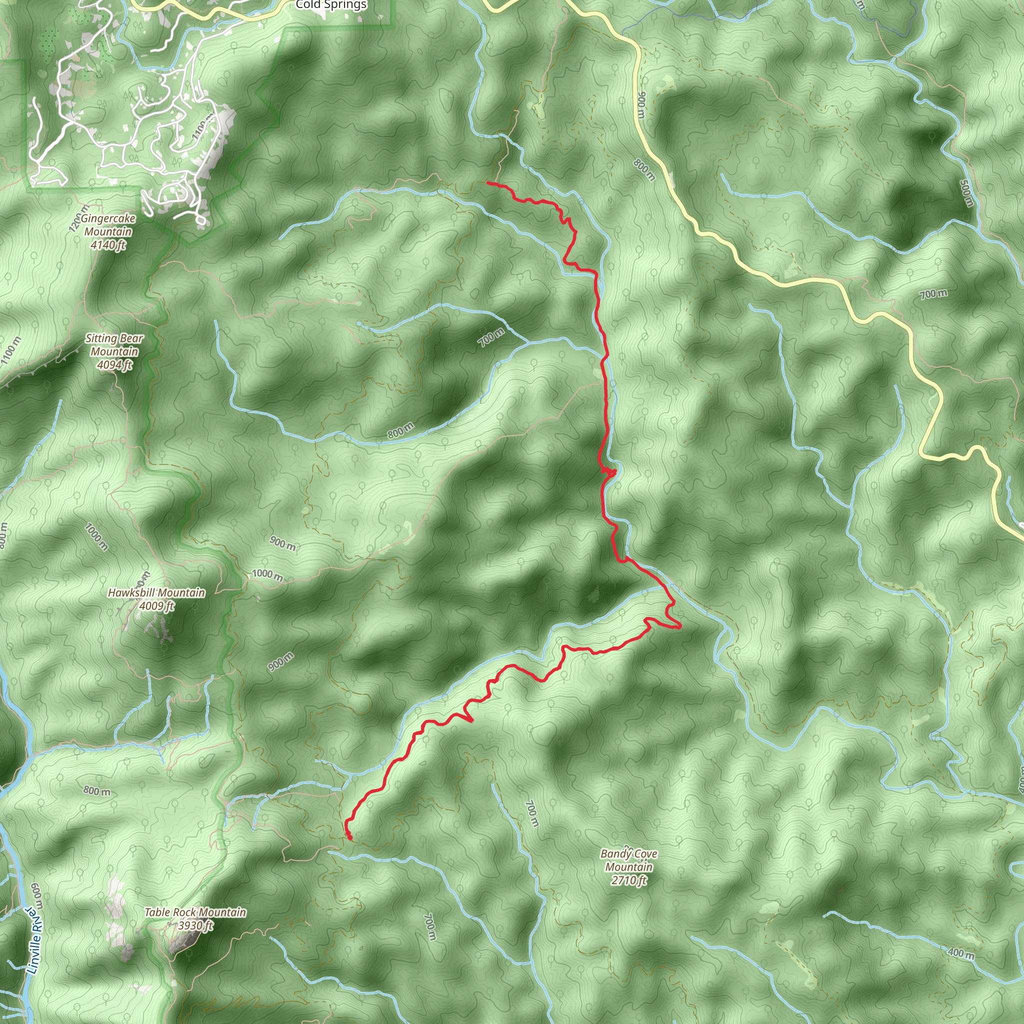 Steels Creek Trail mobile static map