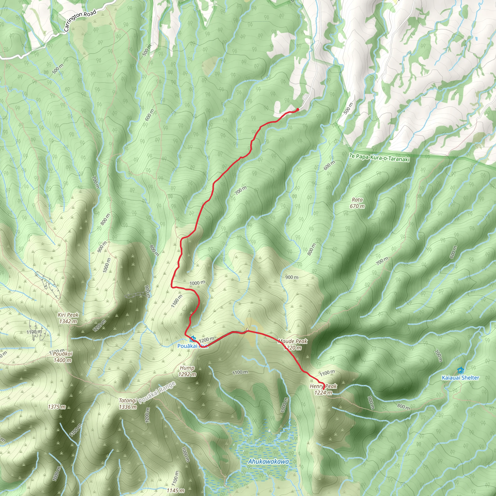 Mangorei Track to Henry Peak mobile static map