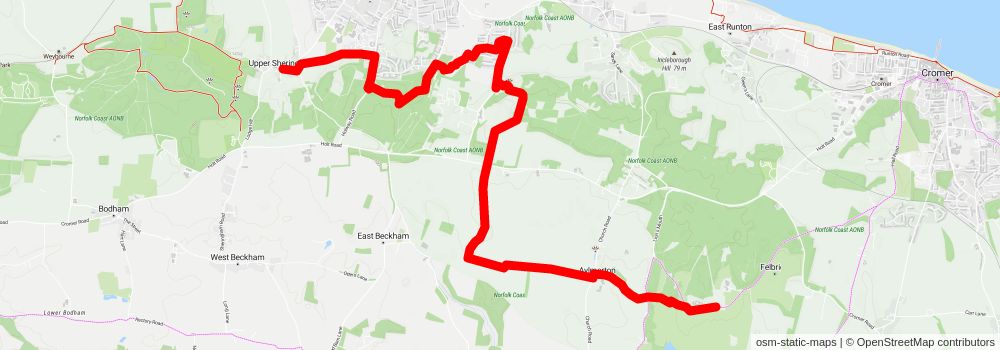 Norfolk Mountain Walk - Felbrigg Estate stage 2 Map