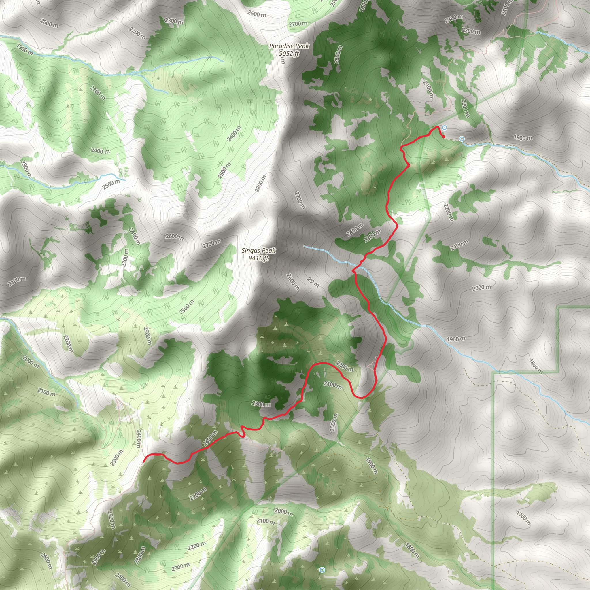 Singas Creek - Summit Trail mobile static map