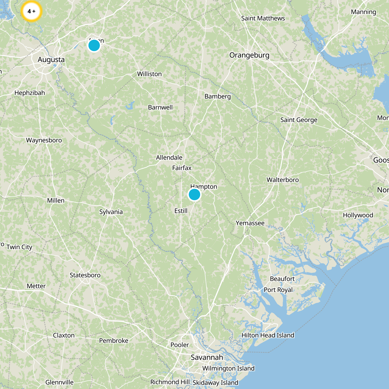 Hampton County Static Map