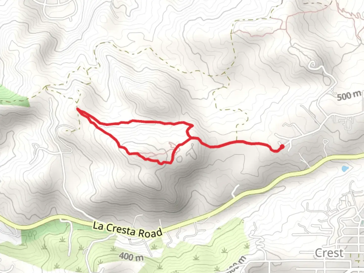 An image depicting the trail Cross Timbers Trail Loop and its surrounding area.