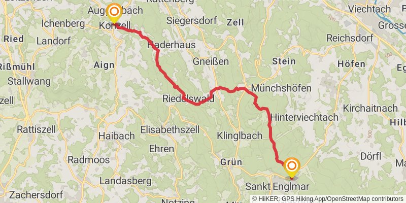 Goldsteig stage 32 Map