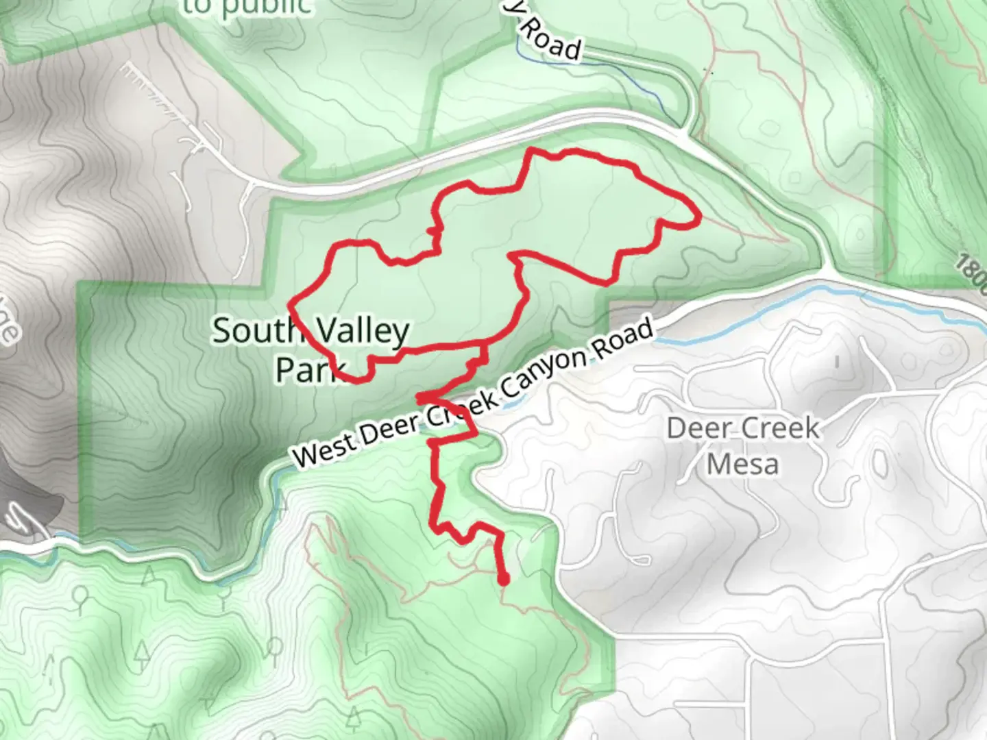 An image depicting the trail Rattlesnake Gulch Trail and Grazing Elk Trail Loop and its surrounding area.