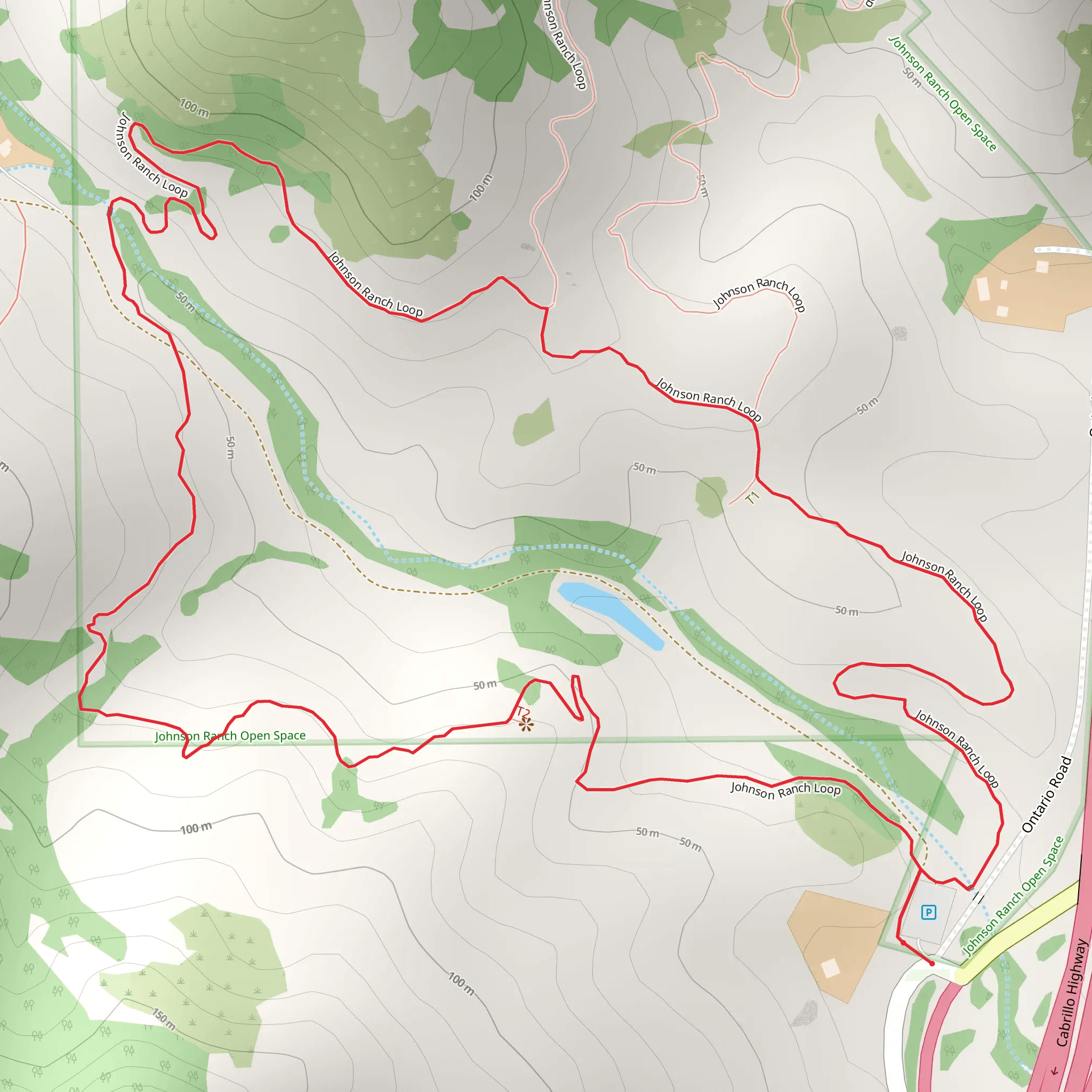Johnson Ranch Loop - Short mobile static map