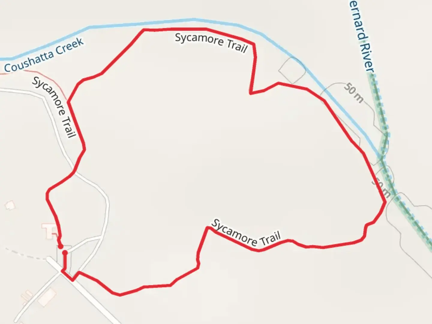 An image depicting the trail Sycamore Loop Trail and its surrounding area.