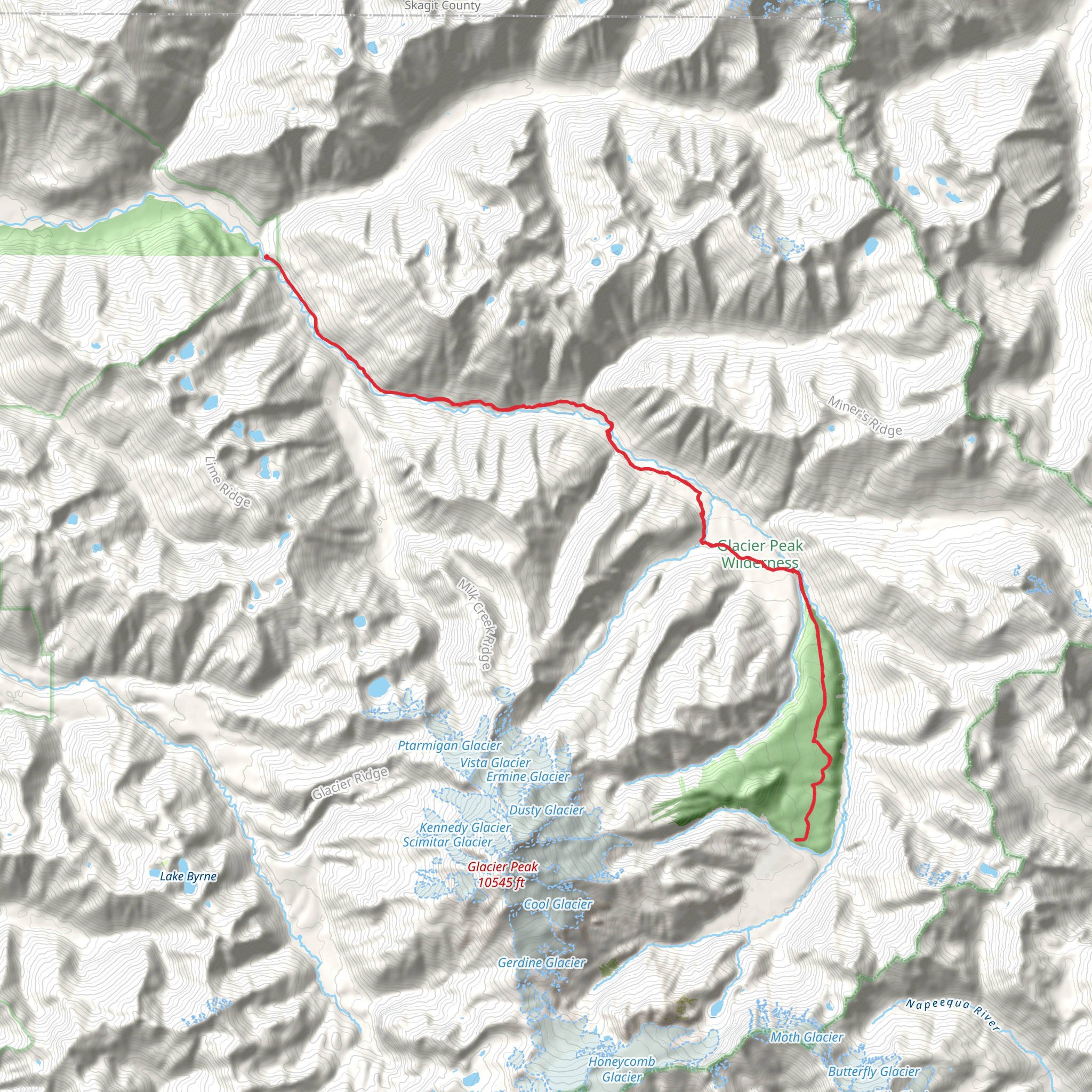Upper Suiattle River Trail via Suiattle River Trail mobile static map