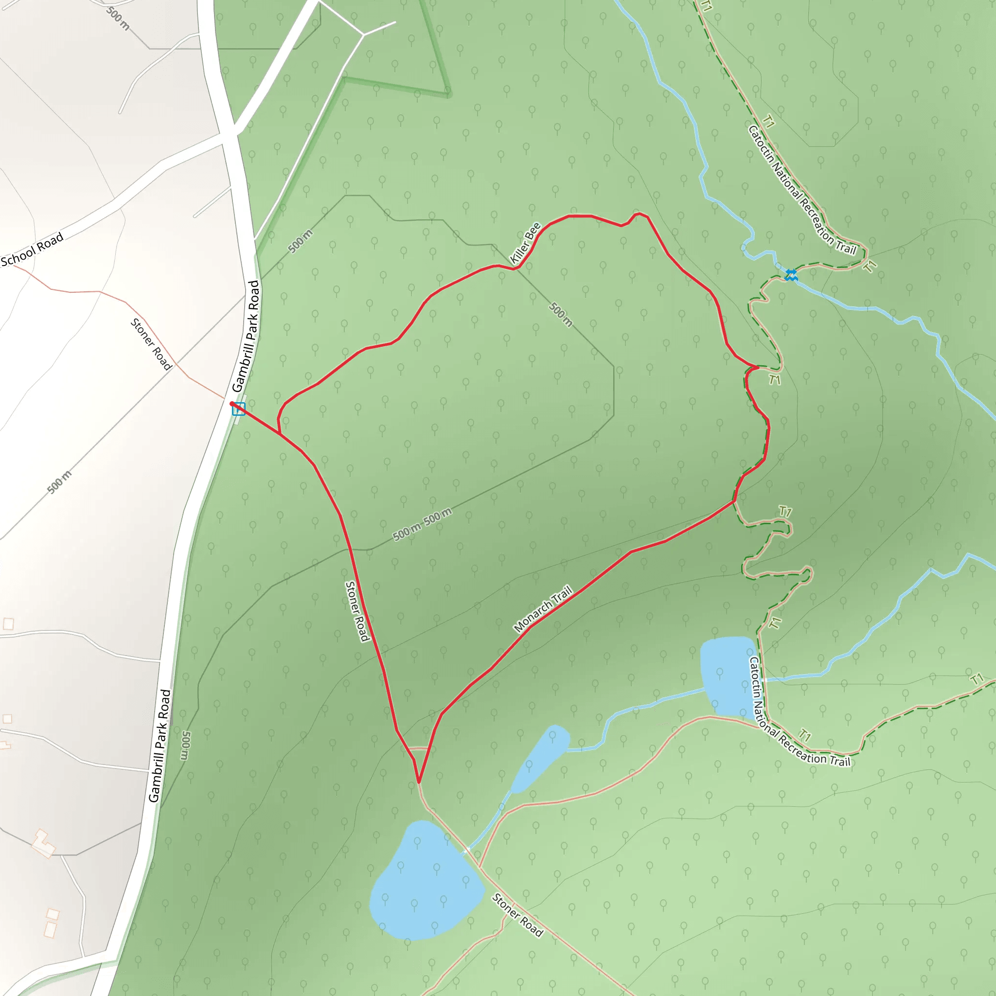 Killer Bee and Stoner Road Loop mobile static map