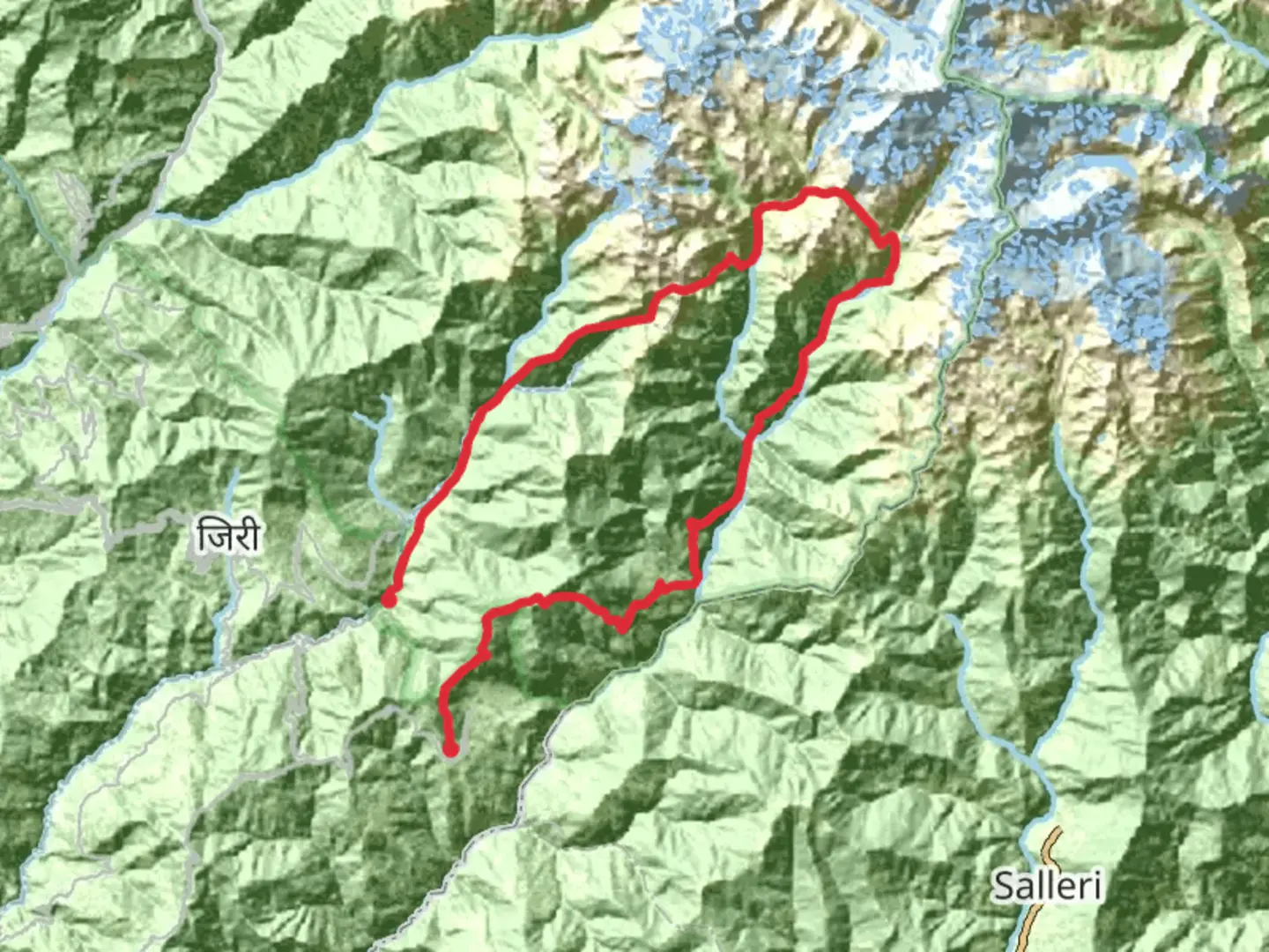 An image depicting the trail Number Cheese Circuit and its surrounding area.
