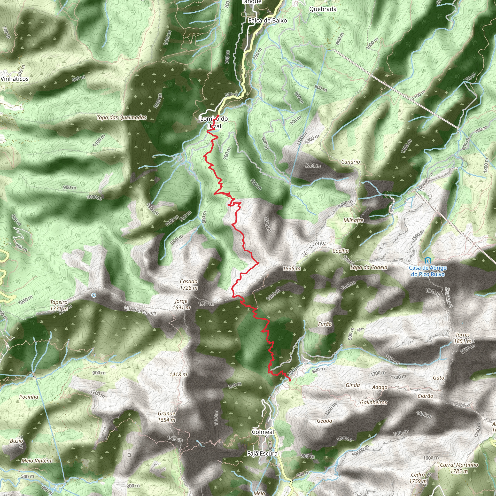 PR 2 Vereda do Urzal mobile static map