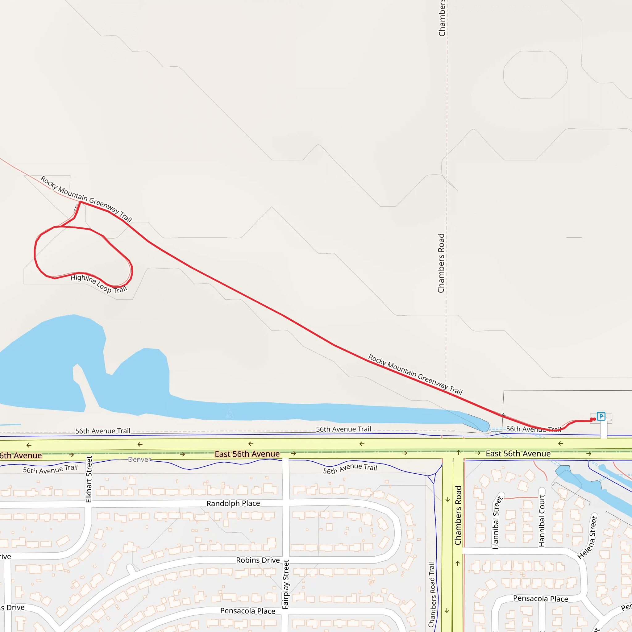Highline Loop Trail mobile static map