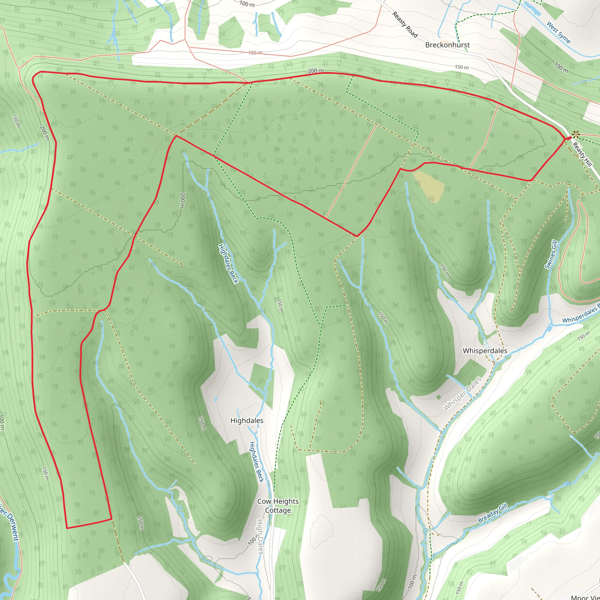 Broxa Forest Walk mobile static map