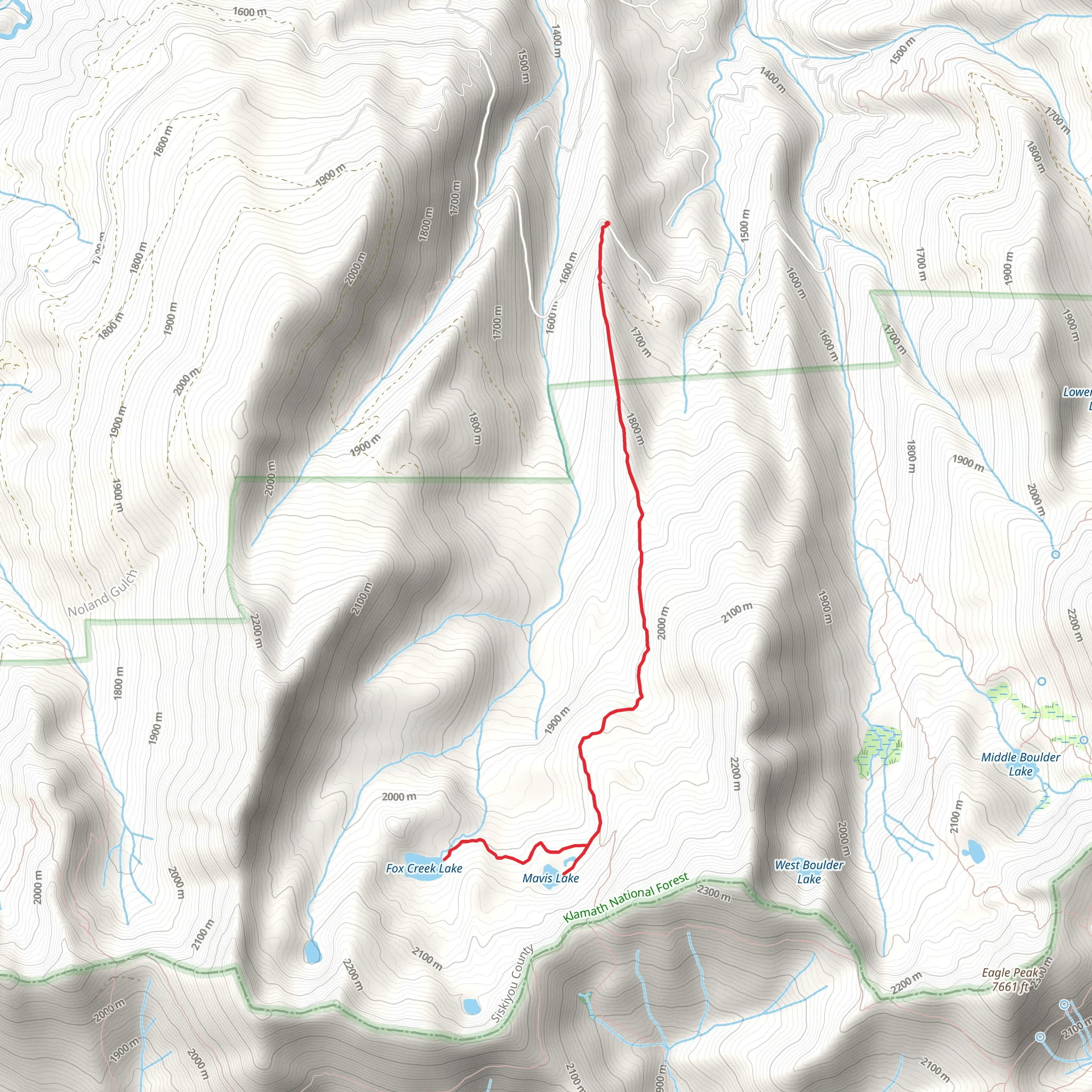 Fox Creek Lake and Mavis Lake mobile static map
