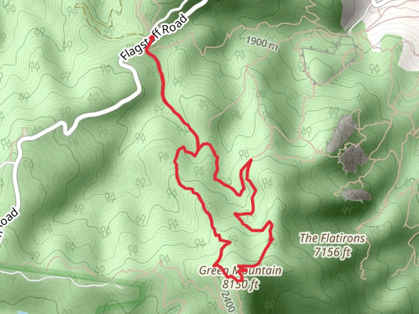 An image depicting the trail Green Mountain Loop via Ranger Trail and its surrounding area.