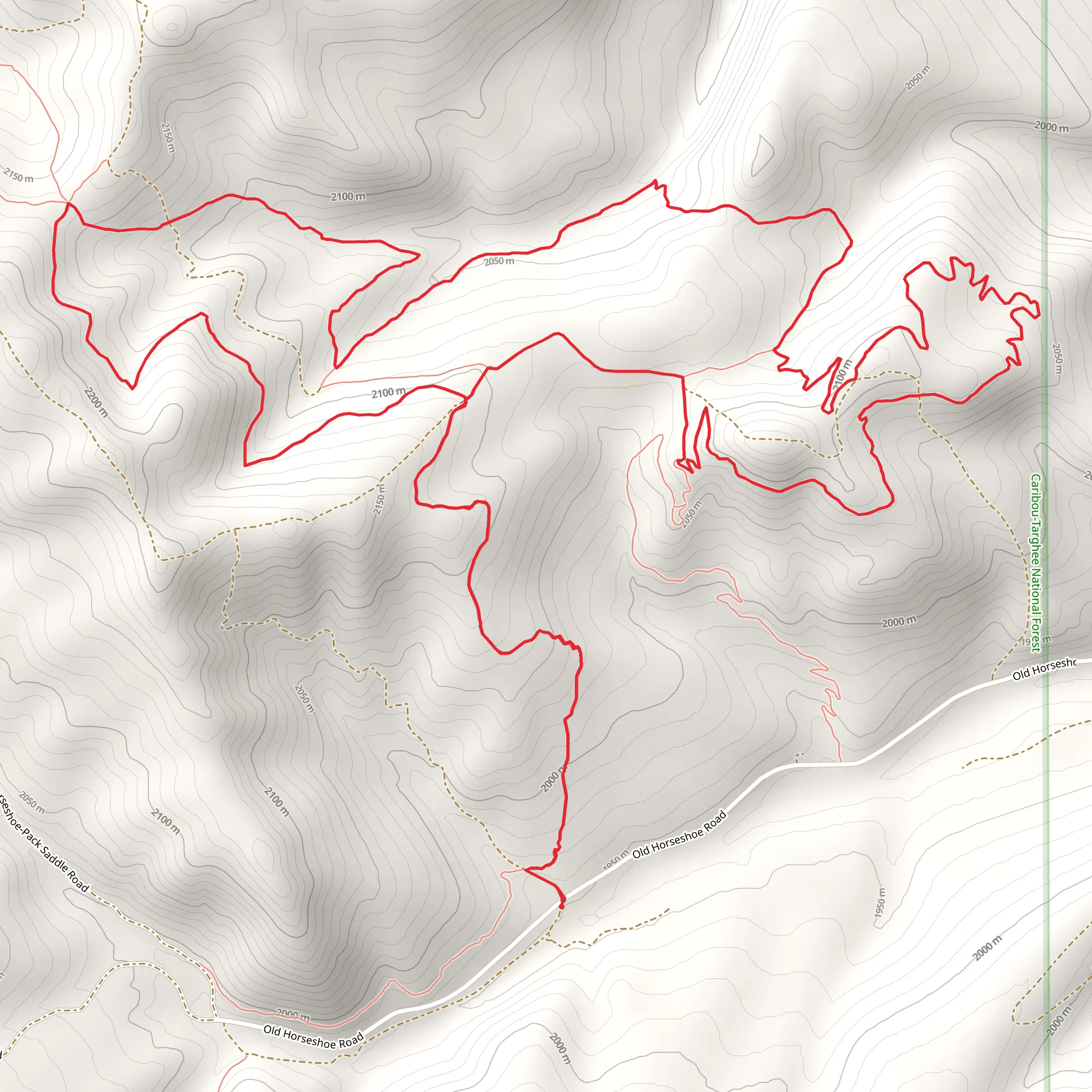Old Horseshoe Road Loop mobile static map