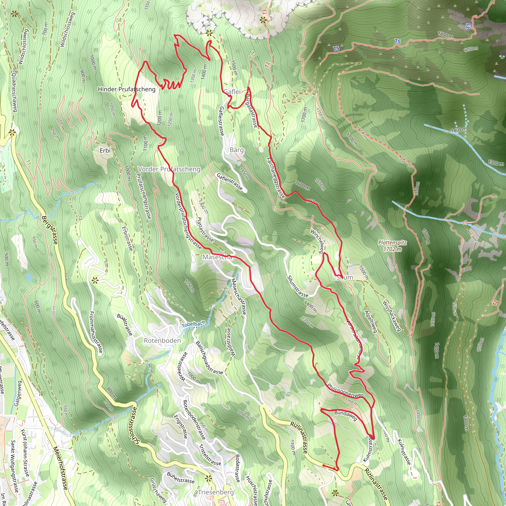 Triesenberger Philosopher's Walk mobile static map