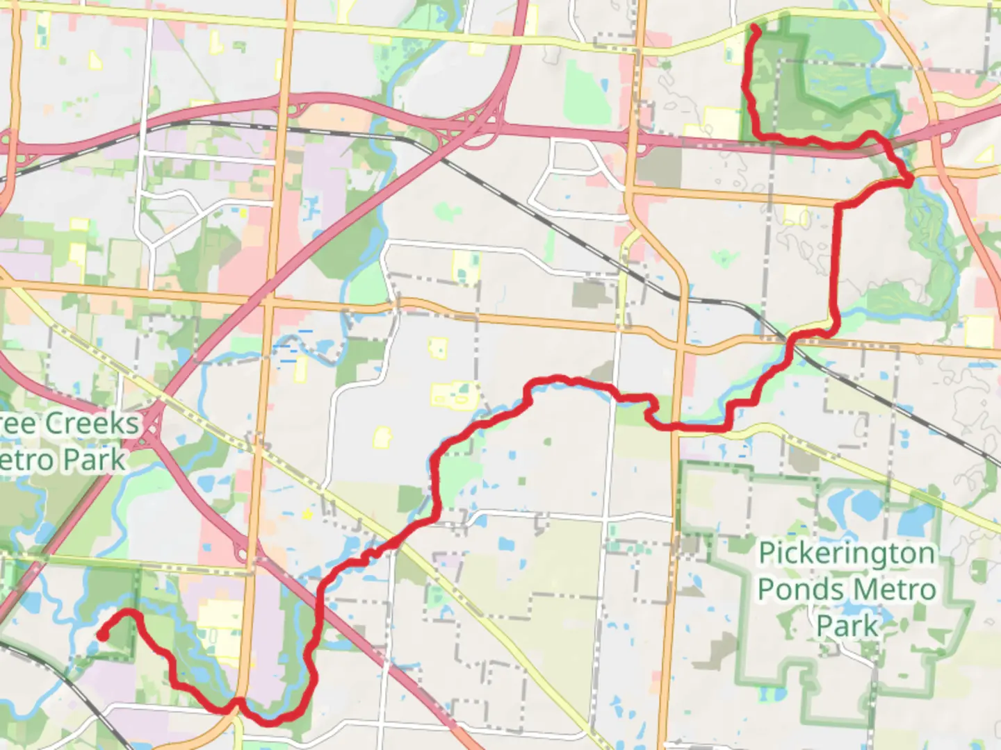 An image depicting the trail Blacklick Creek Trail and its surrounding area.