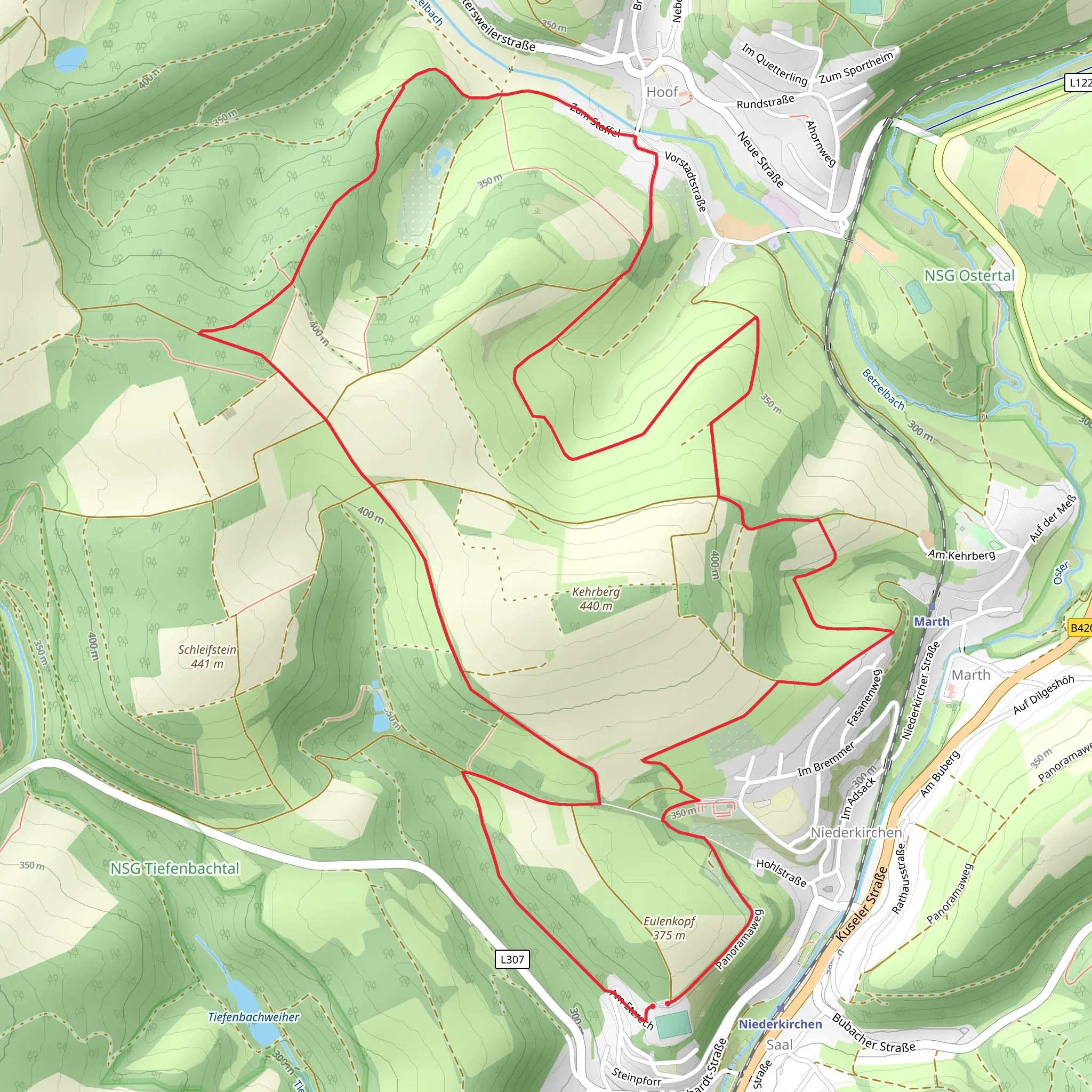 Elzenberg and Hohlstrasse Loop mobile static map