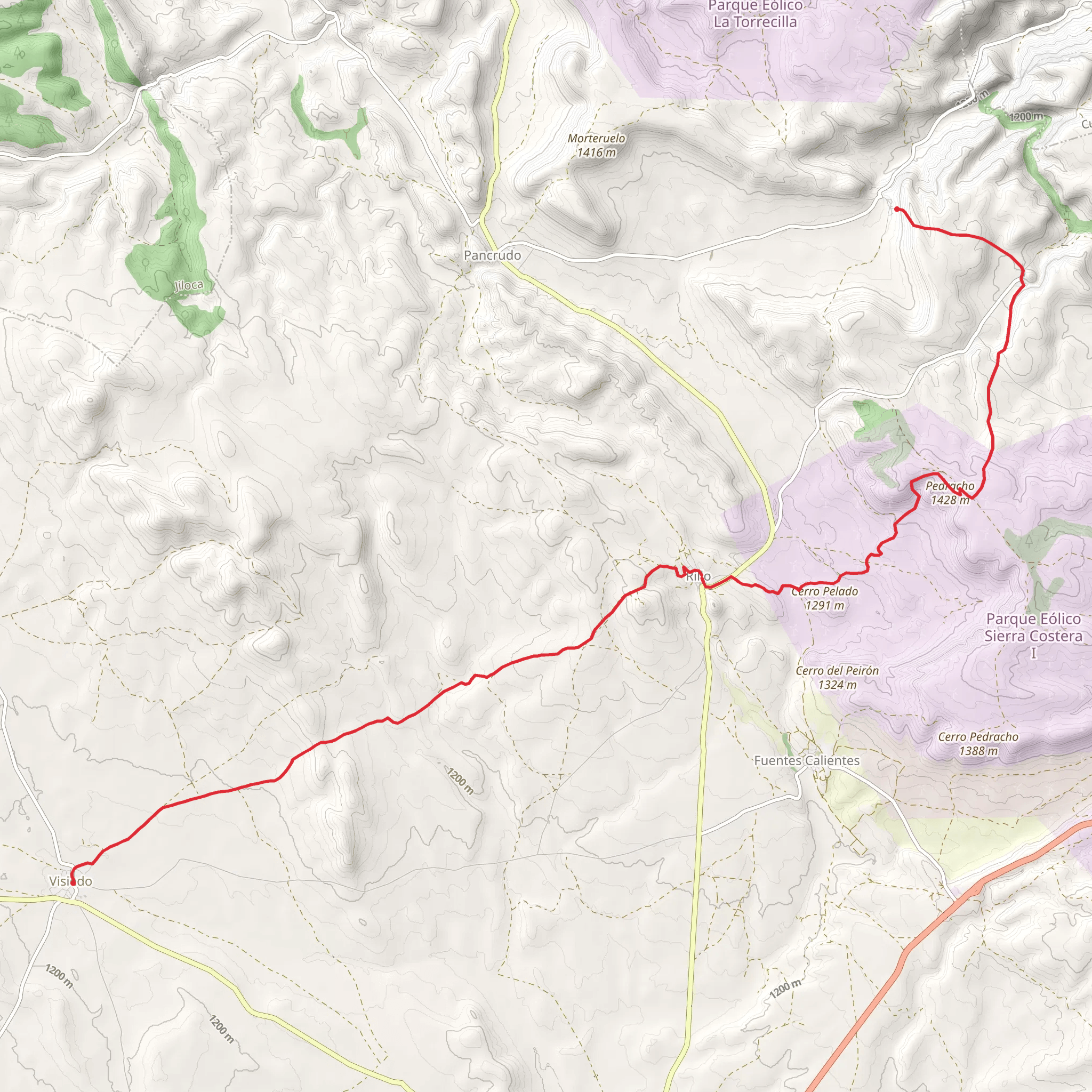 The Parameras of the Altiplano PR TE 49 mobile static map