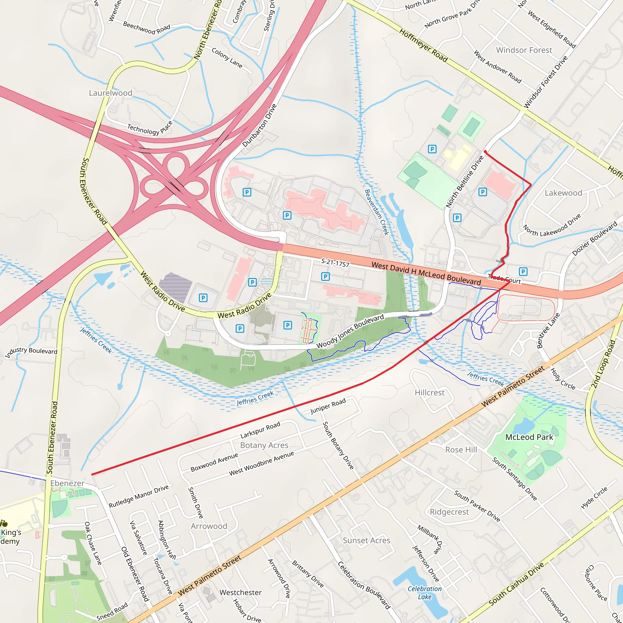 Florence Rail Trail mobile static map