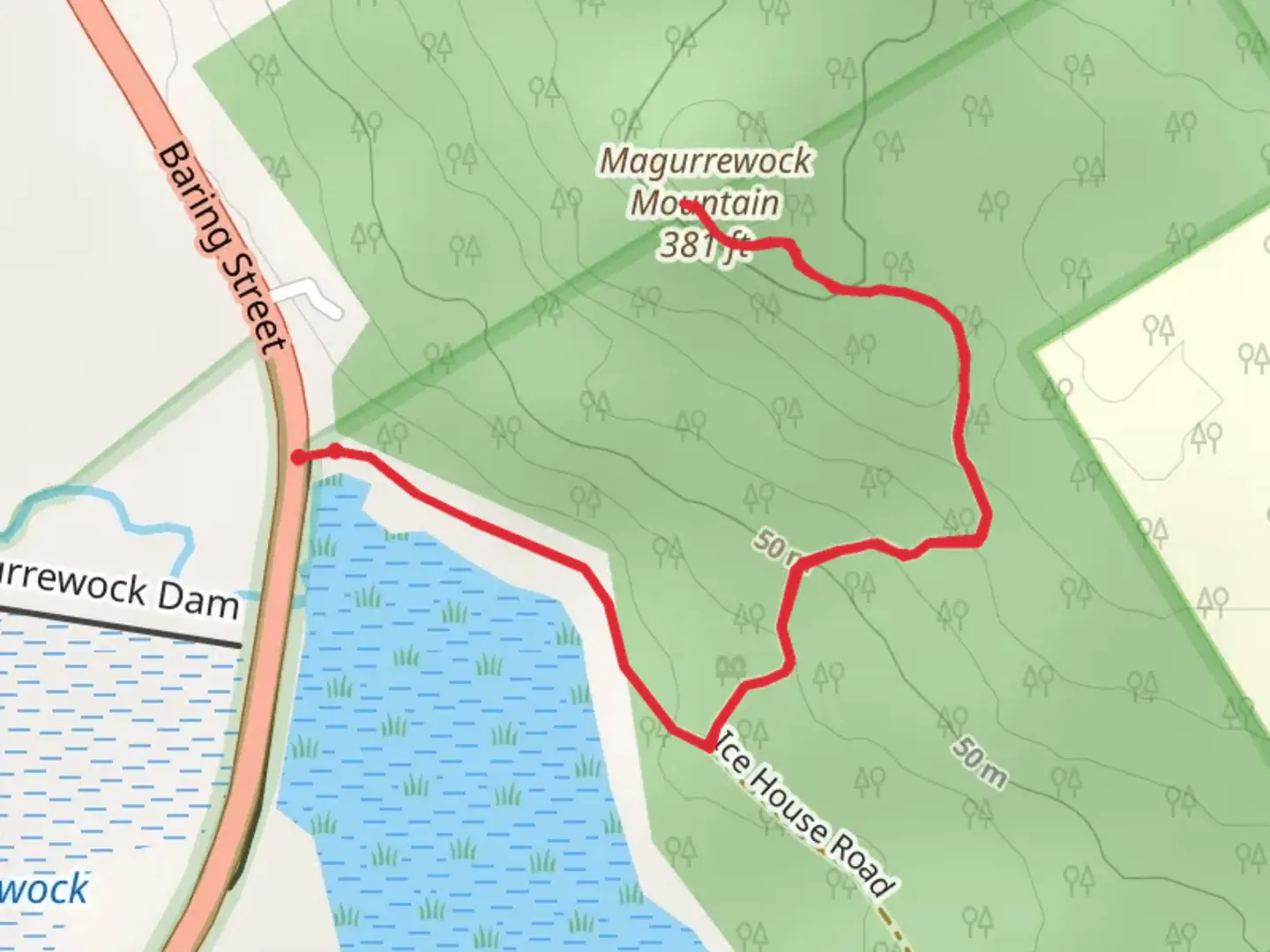 An image depicting the trail Magurrewock Mountain Trail and its surrounding area.